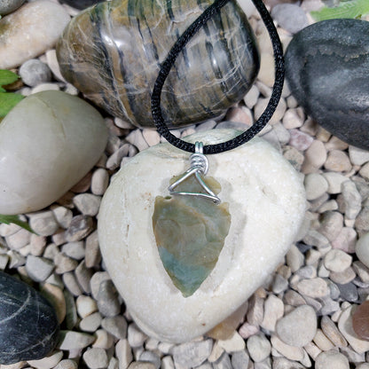 Flint arrowhead pendant