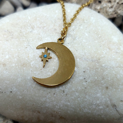 Colgante Luna y estrella Pedreria