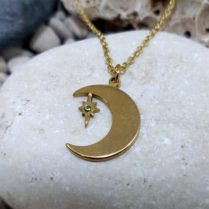 Colgante Luna y estrella Pedreria