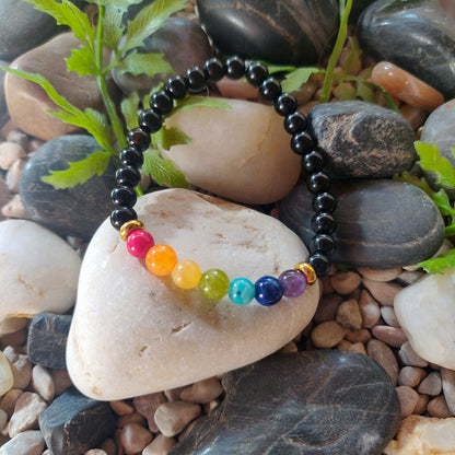 Onyx Chakras Bracelet