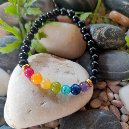 Onyx Chakras Bracelet
