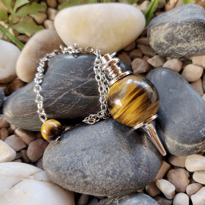 Tiger's Eye Ball Pendulum