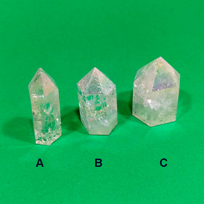 Puntas de cuarzo aqua-aura