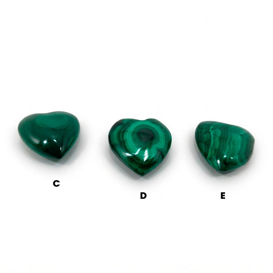 Corazones malaquita