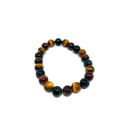 Tiger's Eye and Tourmaline Bracelet