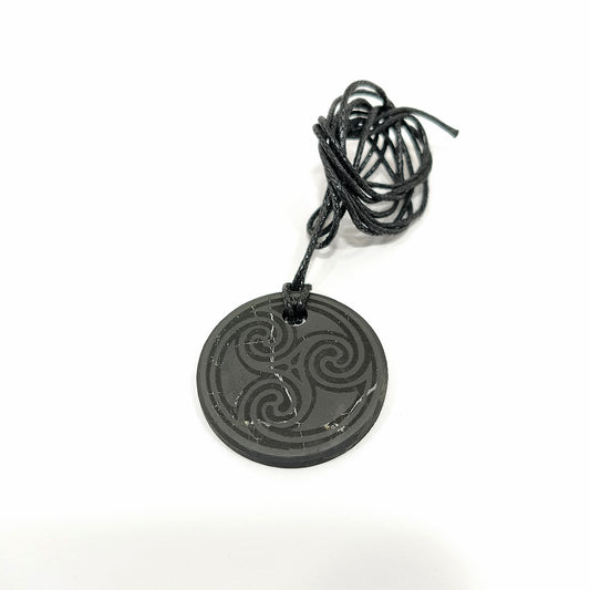 Shungite Flower of Life Pendant / EMF Protection / 5G Protection