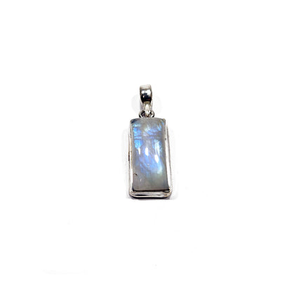 Colgante piedra luna plata