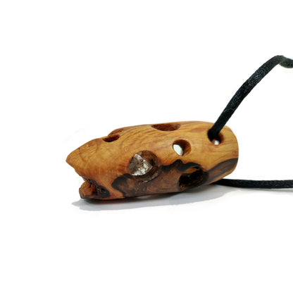 Herkimer diamond cage pendant