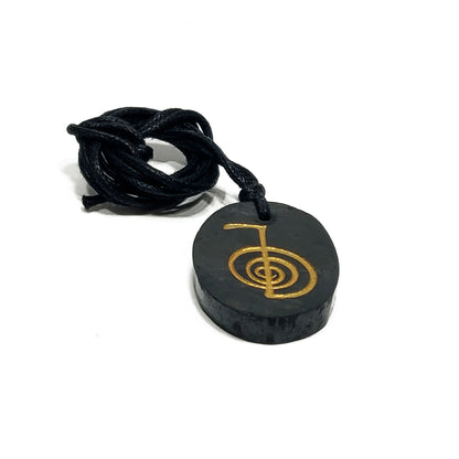 Cho Ku Rei Oval Shungite Pendant /EMF Protection / 5G Protection