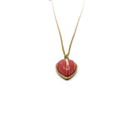 Mineral heart pendant