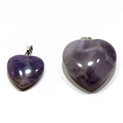 Amethyst and Rose Quartz Hearts