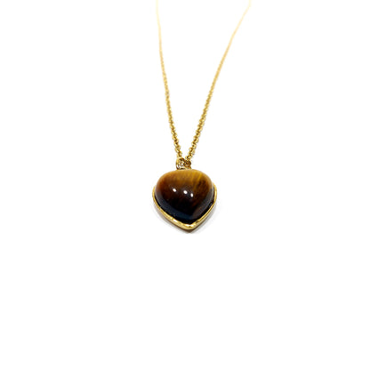 Mineral heart pendant