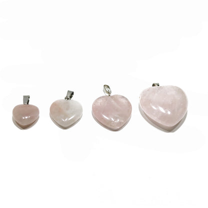 Amethyst and Rose Quartz Hearts
