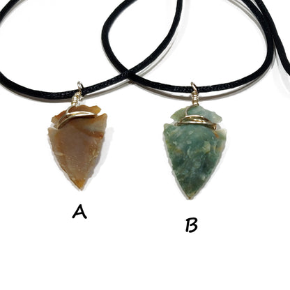 Flint arrowhead pendant