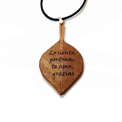 Ho'oponopono leaf pendant