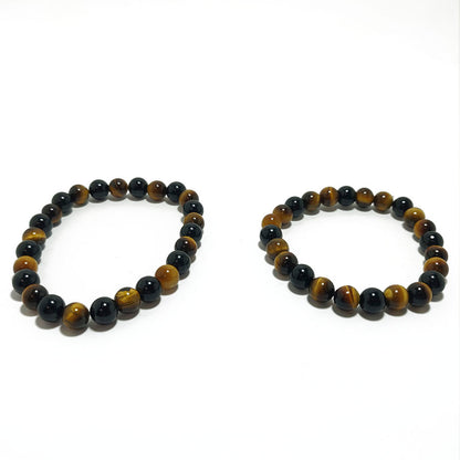 Pulsera Ojo de Tigre y Turmalina
