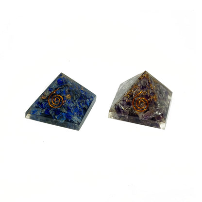 Pirámide Orgonita 4x4 cm / Protección EMF / Protección 5G