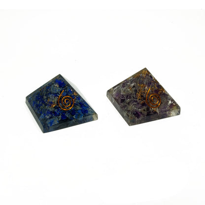 Pirámide Orgonita 4x4 cm / Protección EMF / Protección 5G