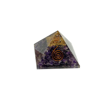 Orgonite Pyramid Quartz / Amethyst / EMF Protection / 5G Protection