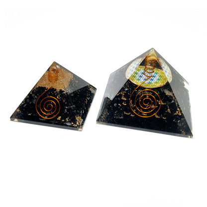 Orgonite Tourmaline Pyramid / EMF Protection / 5G Protection