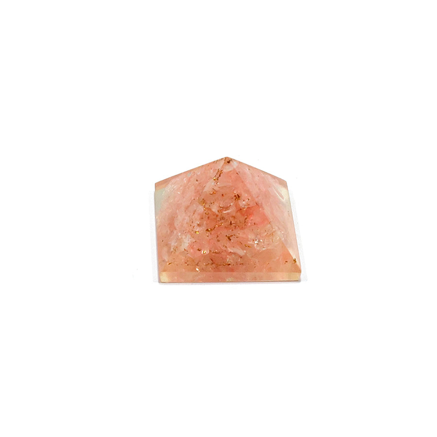 Pirámide Orgonita Cuarzo rosa / Protección EMF / Protección 5G